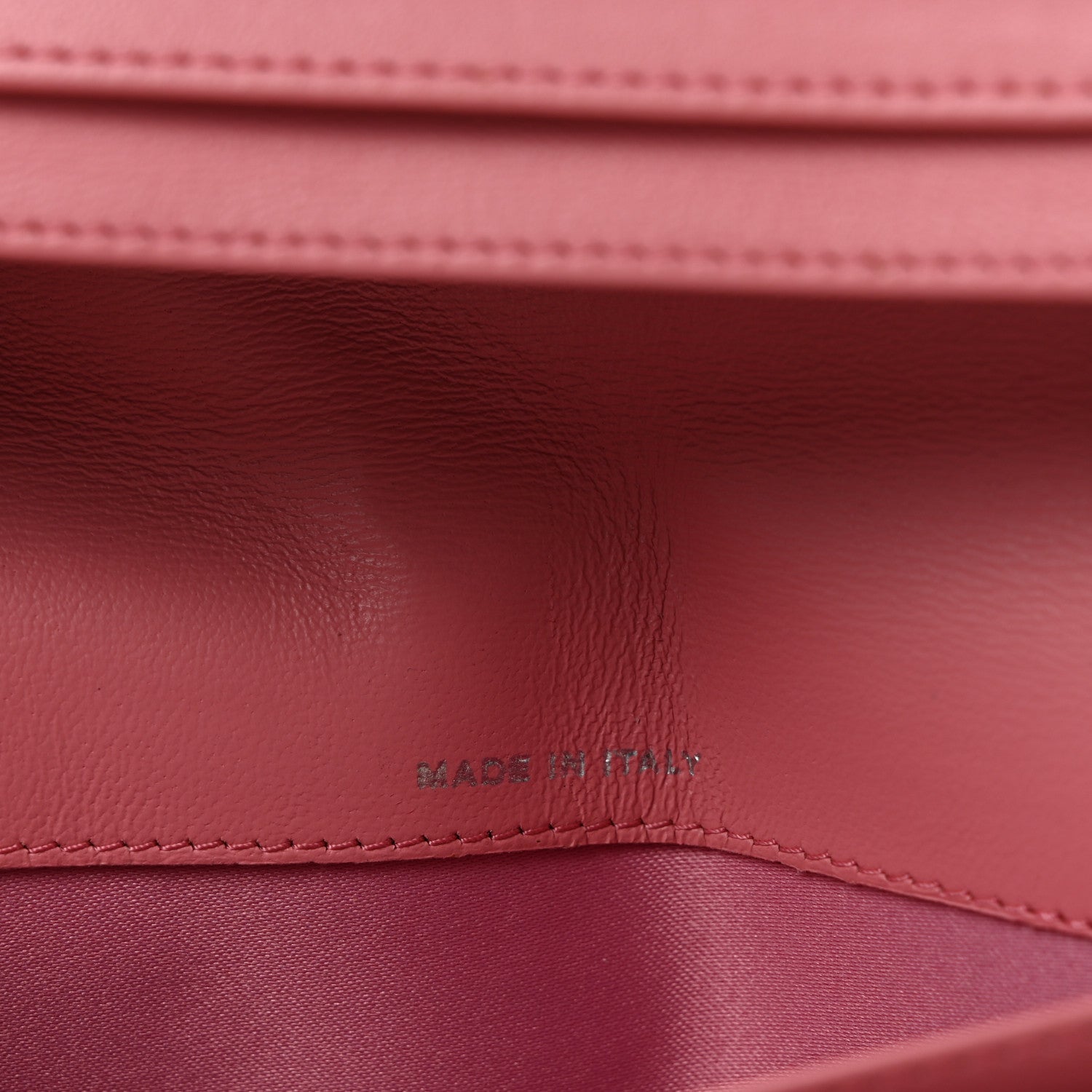 Chanel Lambskin Camellia Embossed Yen Wallet Pink 7 of 10
