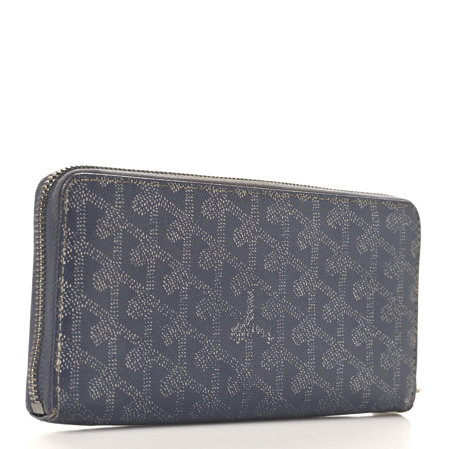 Goyard Goyardine Matignon Zip Around GM Wallet Grey 1730005