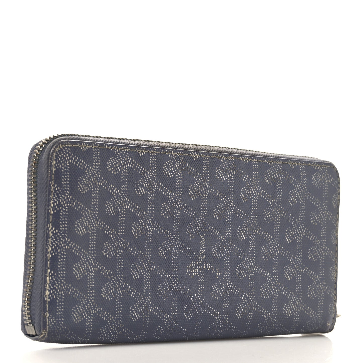 Goyardine Matignon Zip Around GM Wallet Grey