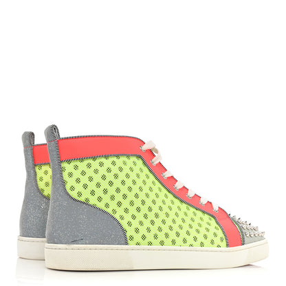 Christian Louboutin Mens Louis Spikes Orlato Flat Glit Sneakers 46 Sun Fluo 5 of 11