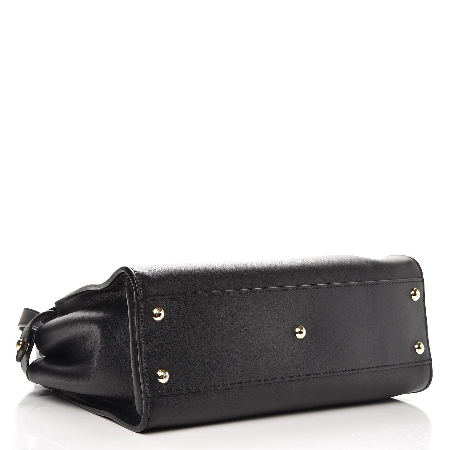 Vitello Seta Shiny Nappa Medium Peekaboo Iconic Satchel Black