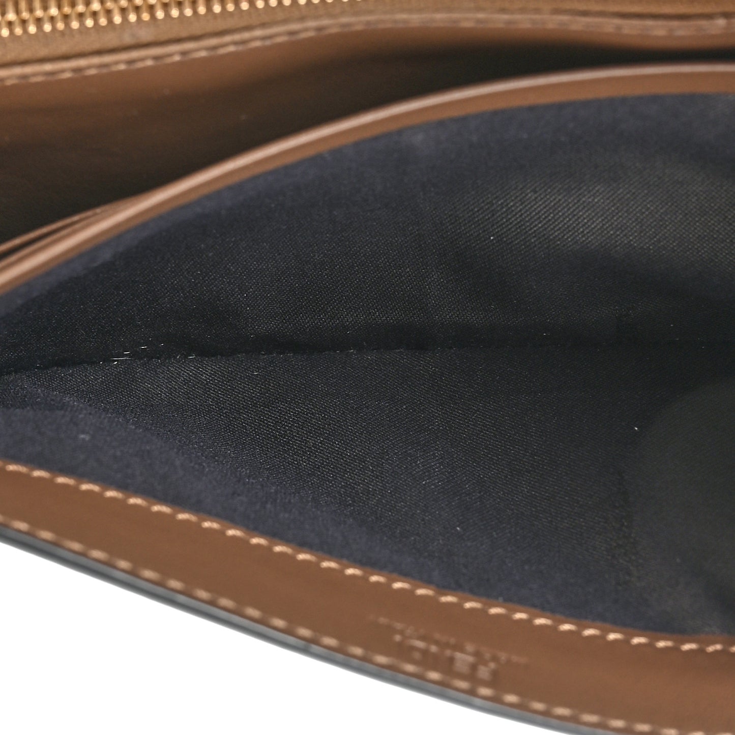 Vitello Soft F is Fendi Bi-Color FF 1974 Embossed Continental Envelope Wallet On Chain Maya Black