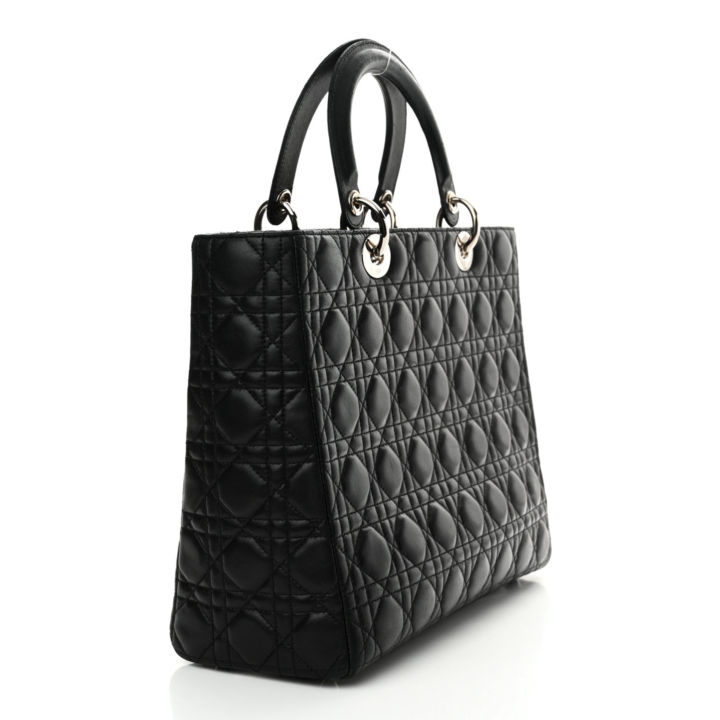 Lambskin Cannage Large Lady Dior Black