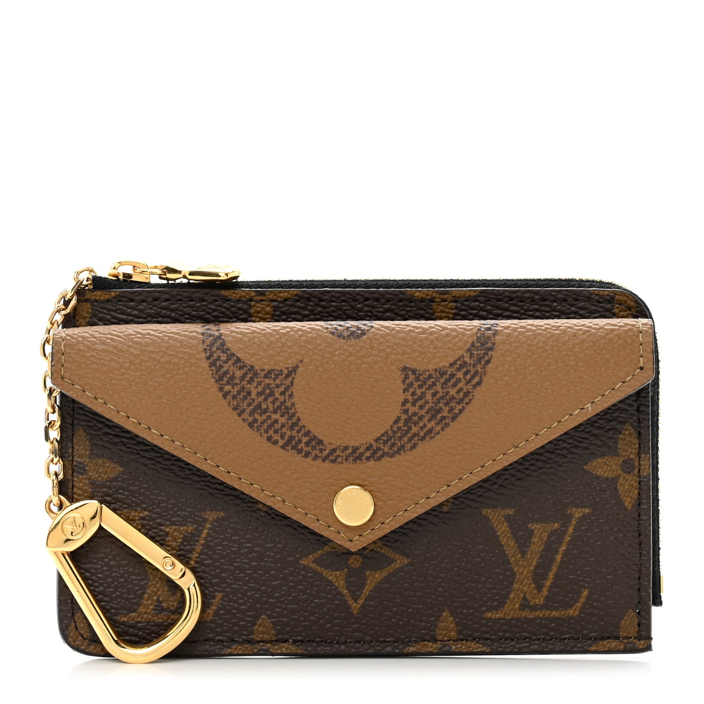 Reverse Monogram Recto Verso Card Holder Brown