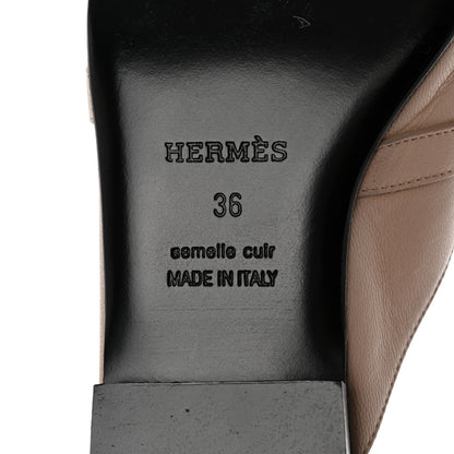 Hermes Calfskin Oz Mules 36 Beige Nude 7 of 9