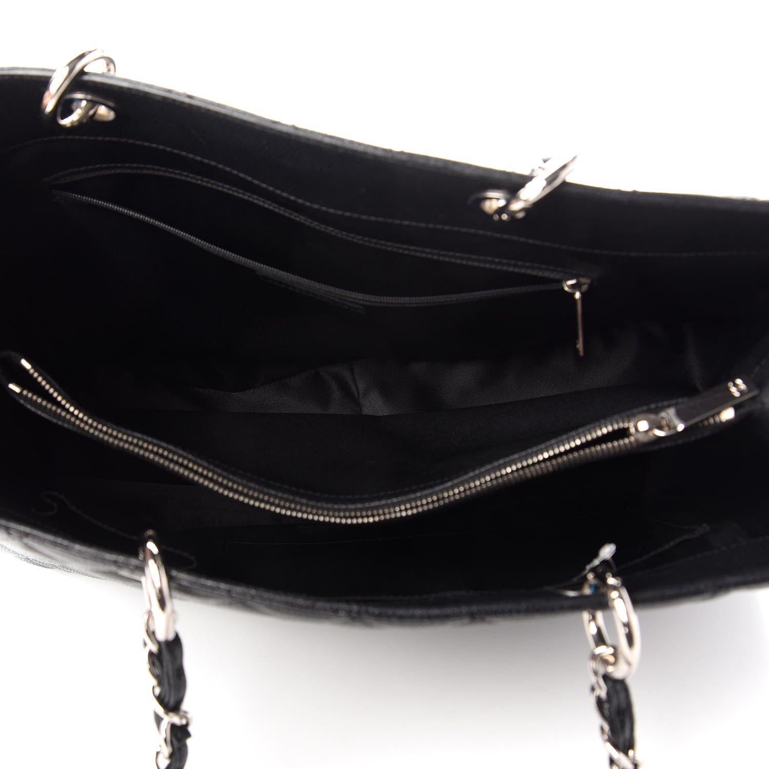 Chanel Caviar Quilted XL Grand Shopping Tote GST Black 5 of 10