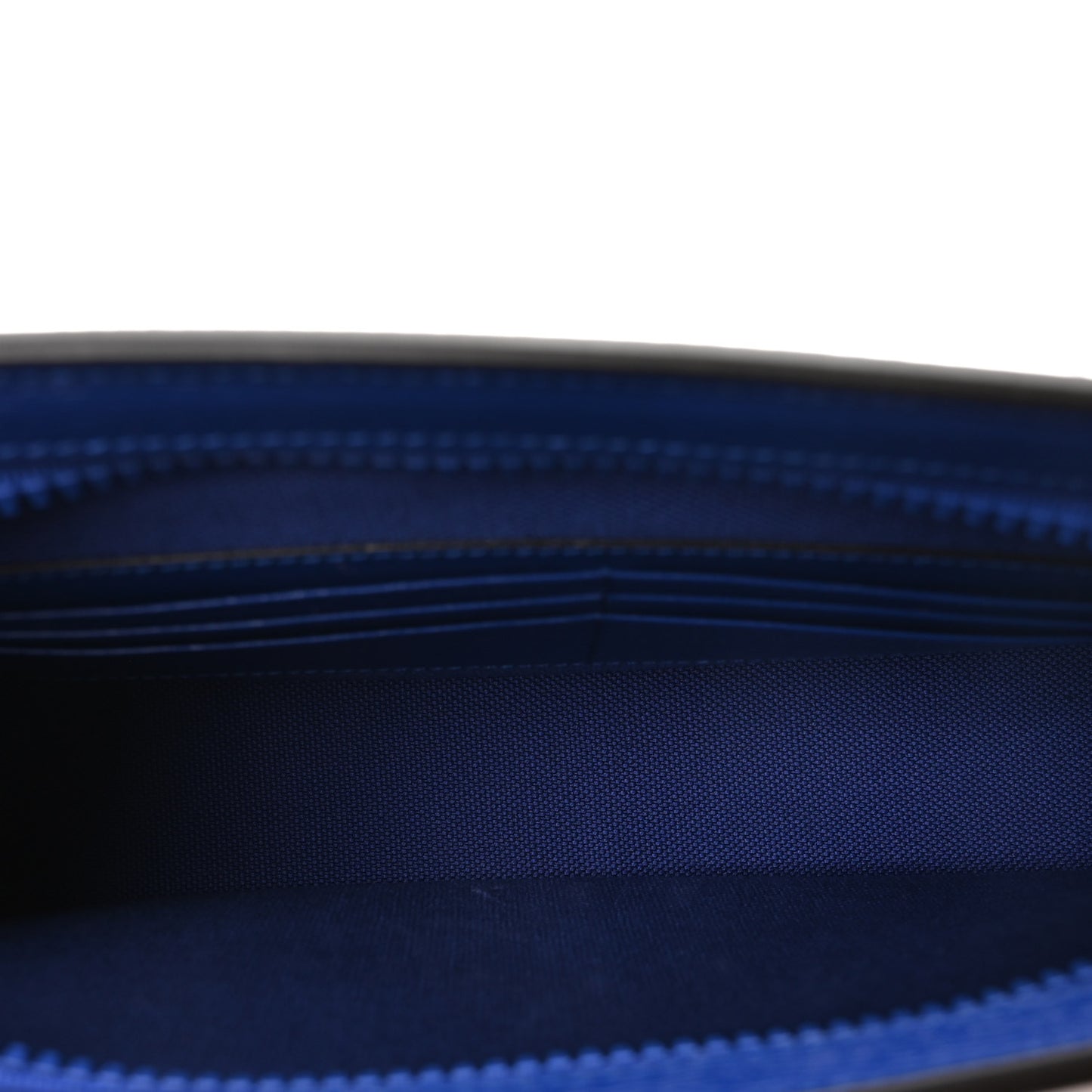 New Shanghai Calfskin Interlocking G Logo Wristlet Pouch Cobalt Blue Orange