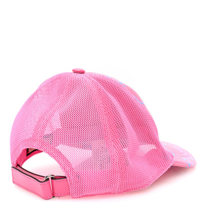 Gucci Calfskin Mesh GG Tennis Embossed Gary Baseball Hat M Modern Fucsia Modern Blue 4 of 8