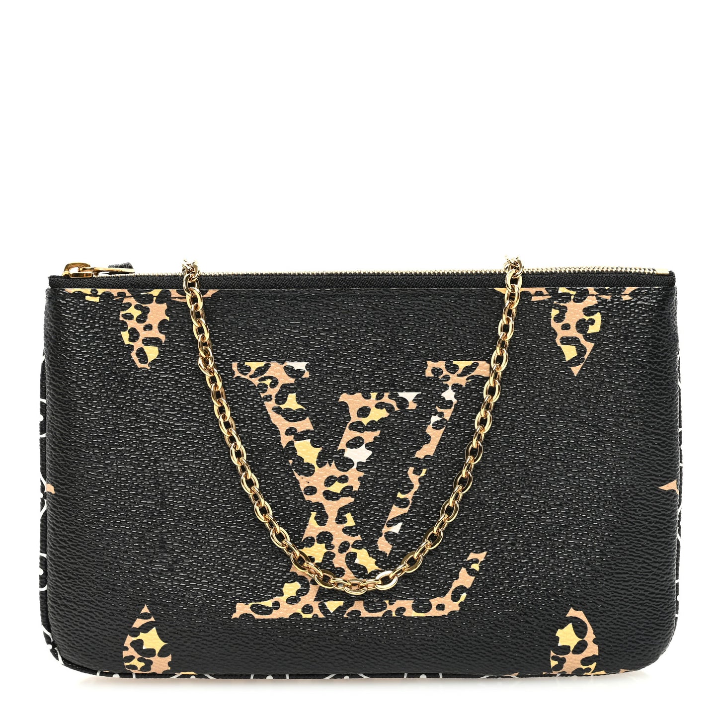 Monogram Giant Jungle Pochette Double Zip Black