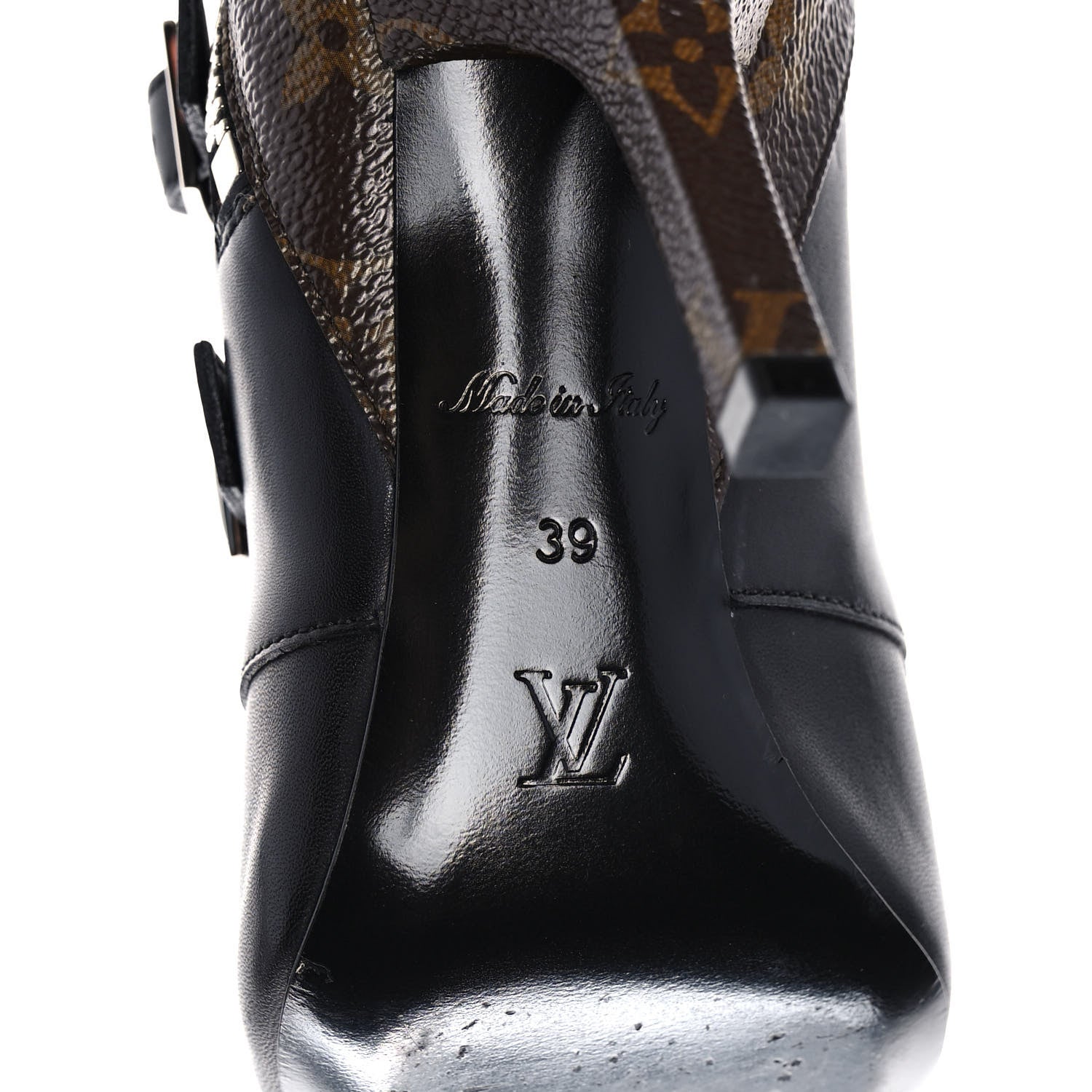 Louis Vuitton Calfskin Monogram Janet Ankle Boots 39 Black 8 of 11