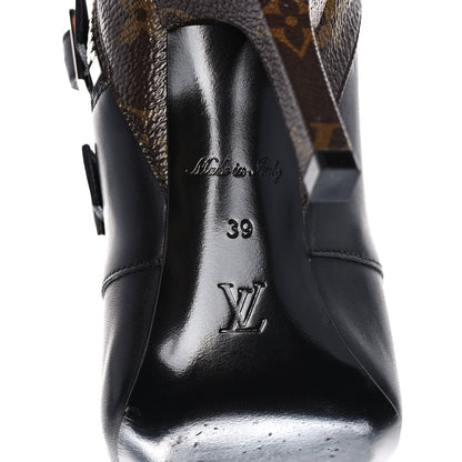 Louis Vuitton Calfskin Monogram Janet Ankle Boots 39 Black 8 of 11