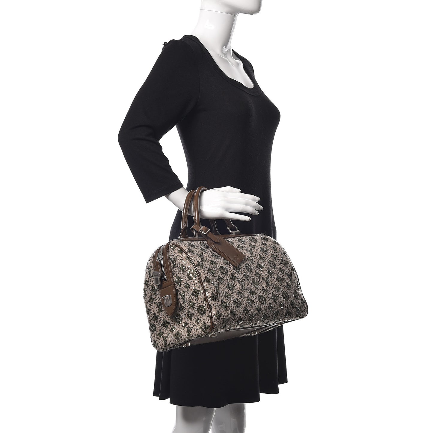Sequin Monogram Sunshine Express Speedy Kaki