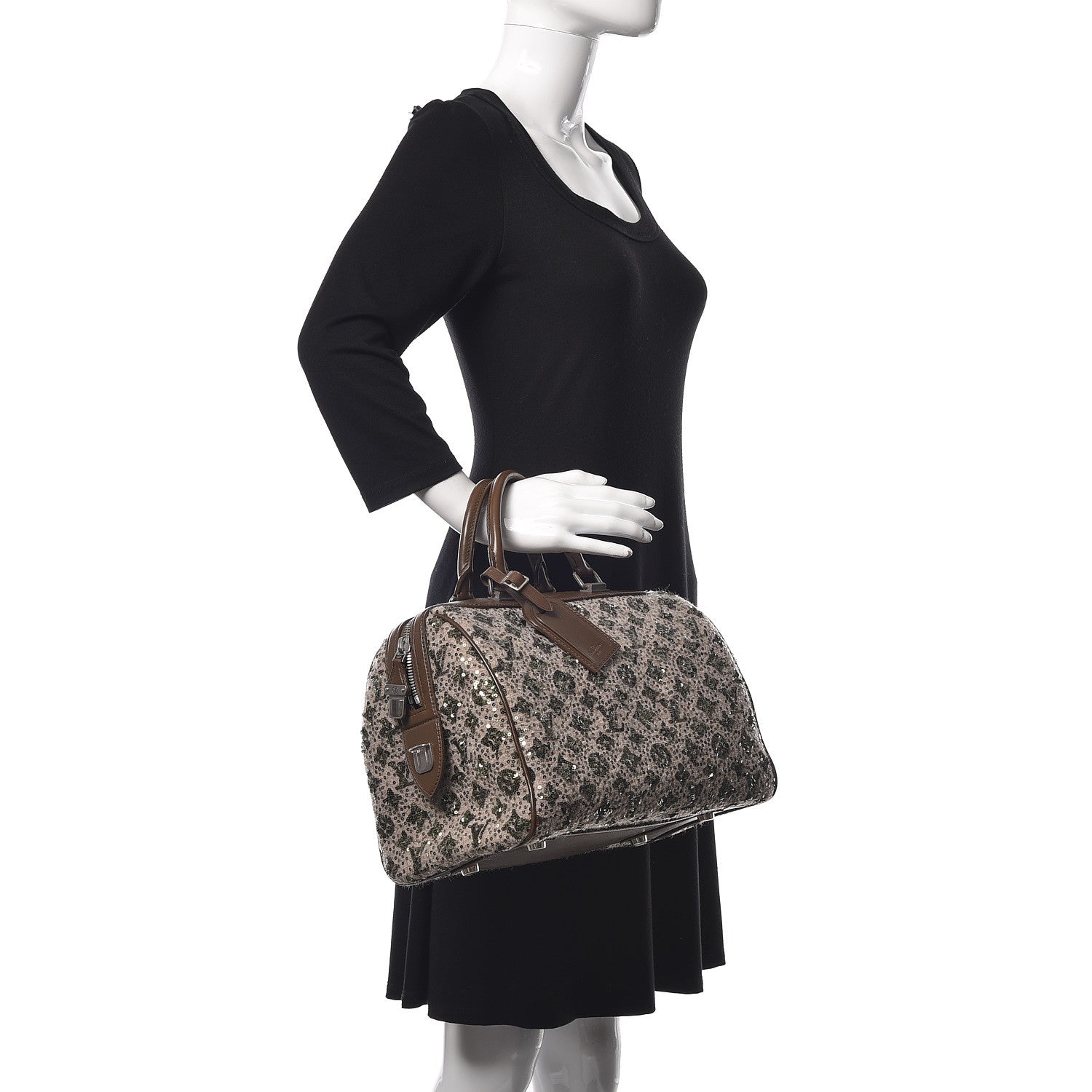 Louis Vuitton Sequin Monogram Sunshine Express Speedy Kaki 2 of 18