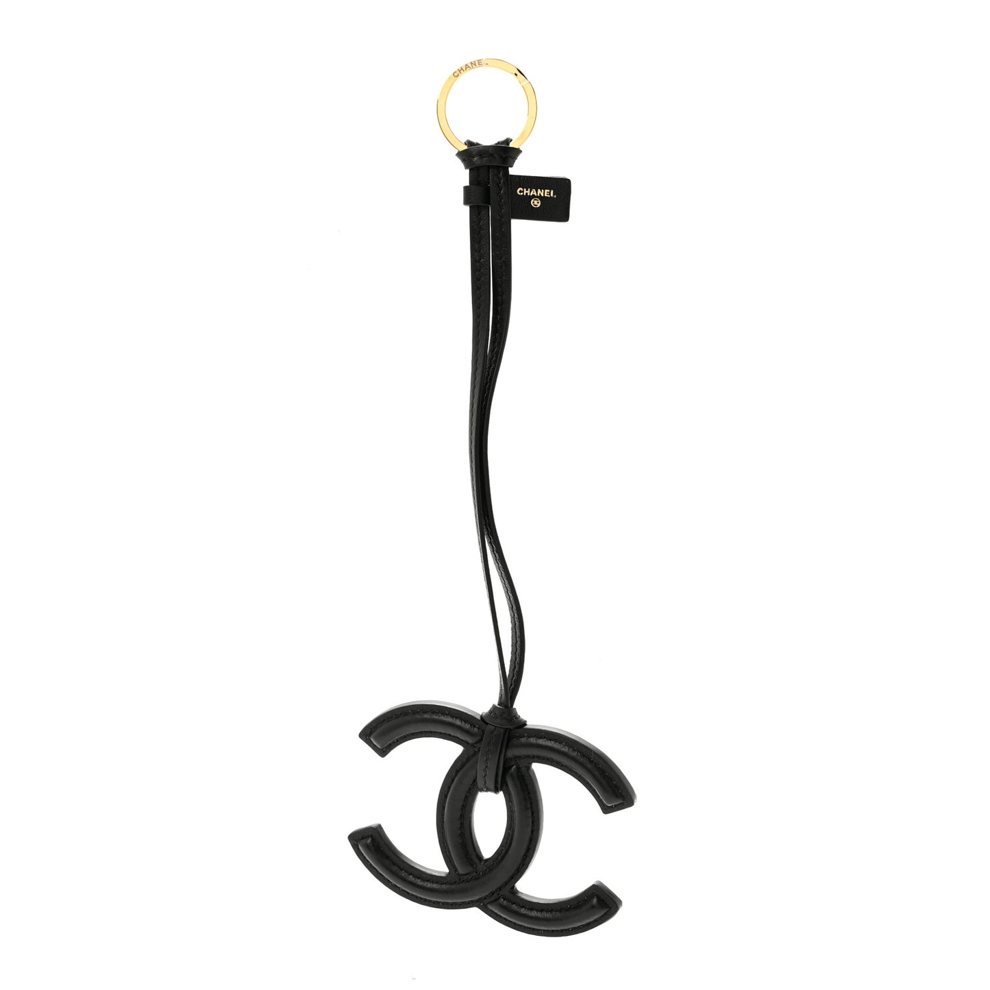 Lambskin Mini CC Bag Charm Black