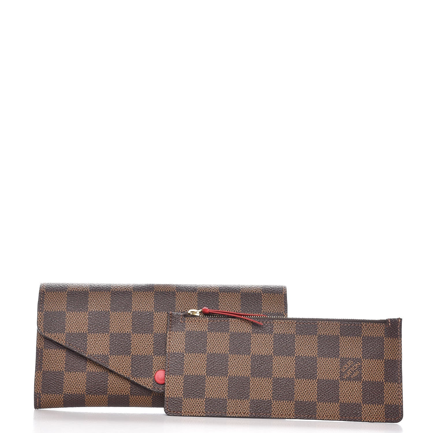 Louis Vuitton Damier Ebene Josephine Wallet Red 3 of 9