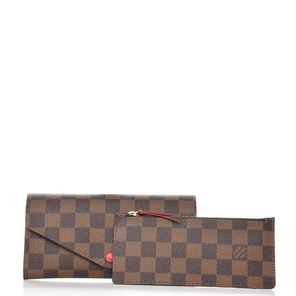 Louis Vuitton Damier Ebene Josephine Wallet Red 3 of 9