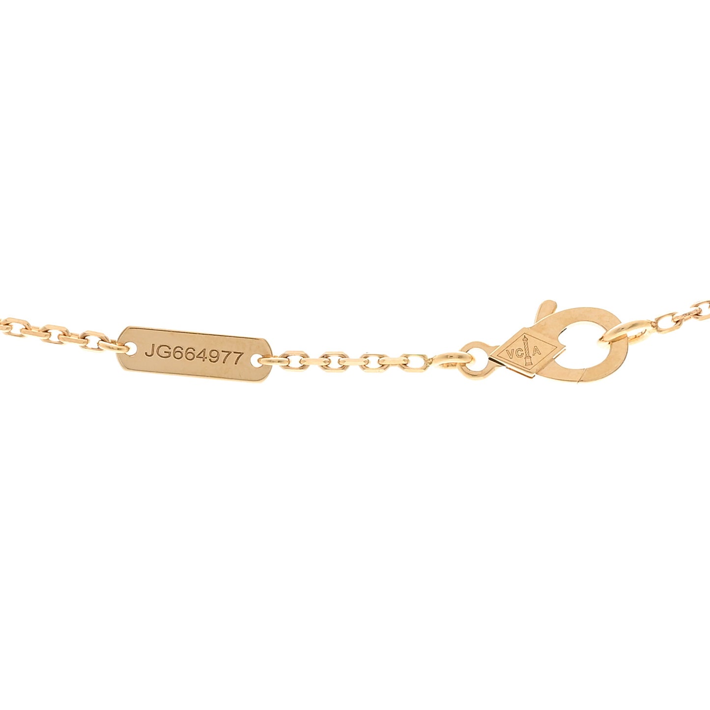 18K Yellow Gold Black Onyx Vintage Alhambra Pendant Necklace