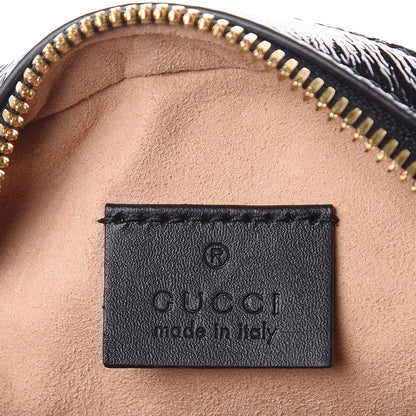 Gucci Suede Patent Web Mini Ophidia Round Shoulder Bag Nocciola Black 6 of 8