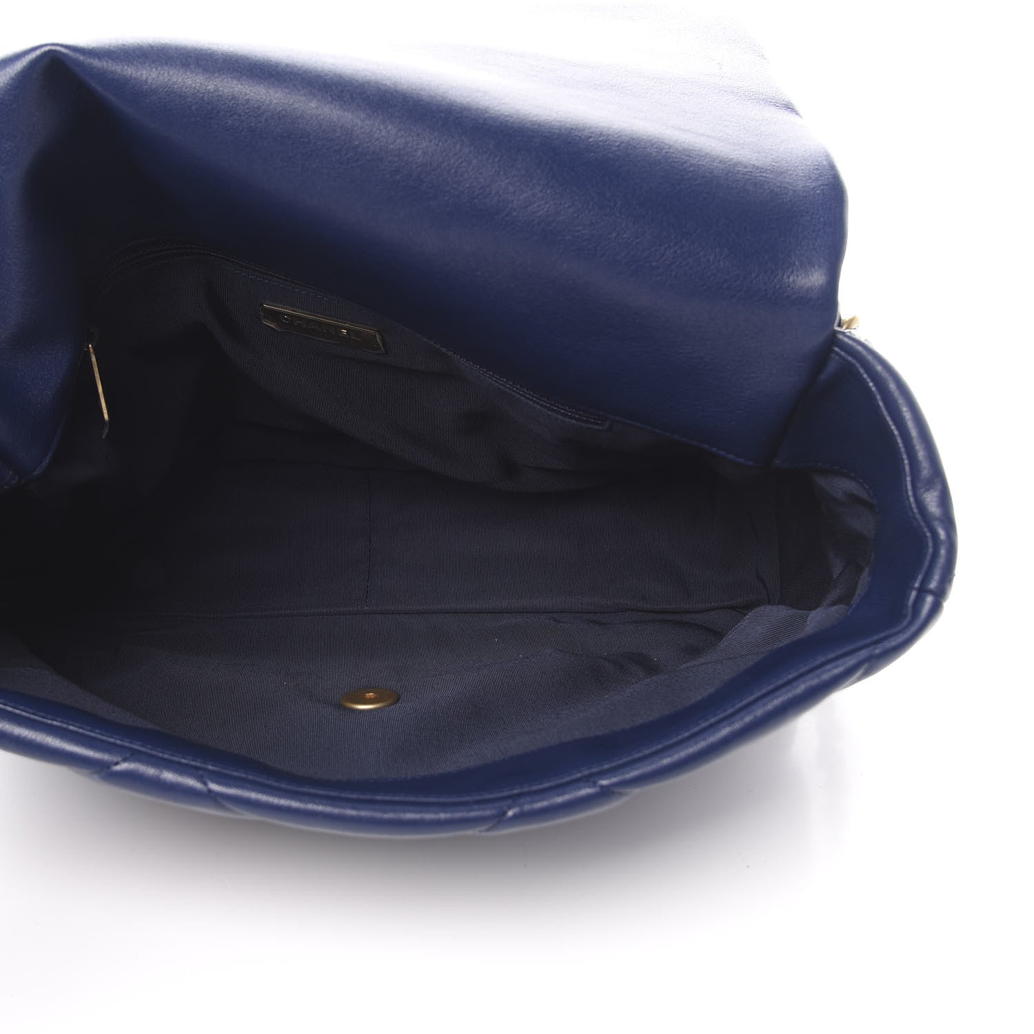 Chanel Goatskin Quilted Maxi 19 Flap Dark Blue 6 of 12