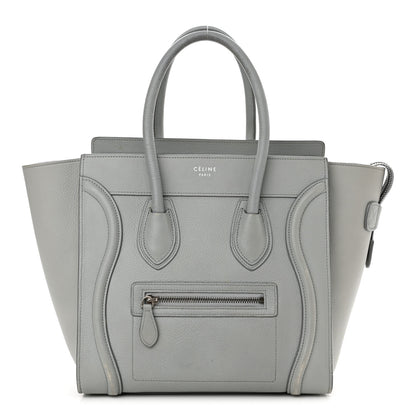 Celine Drummed Calfskin Micro Luggage Sky 1 of 16