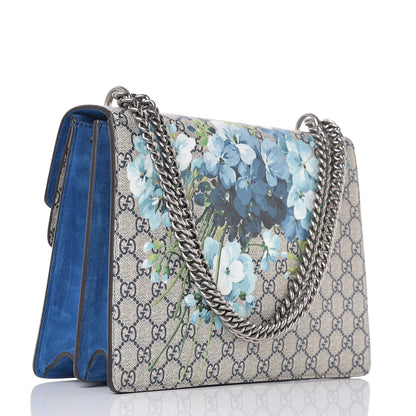 Gucci GG Supreme Monogram Blooms Medium Dionysus Shoulder Bag Beige Navy Vintage Blue 4 of 8