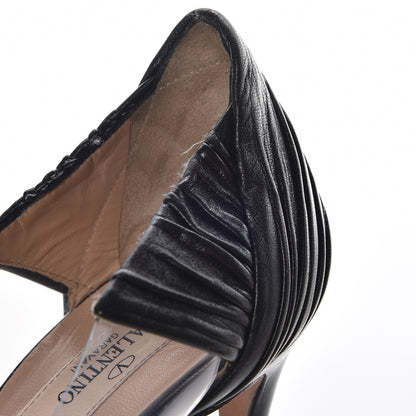 Valentino Garavani Ruched Lambskin PVC B-Drape Pumps 39 Black 13 of 13