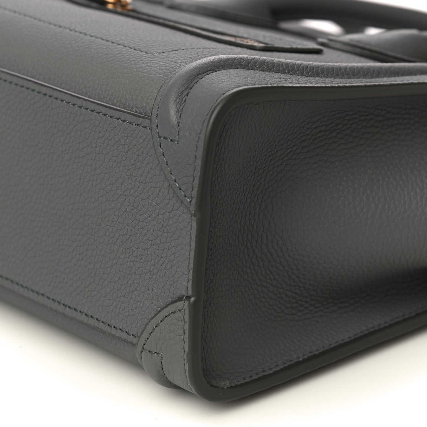 Baby Drummed Calfskin Nano Luggage Kohl