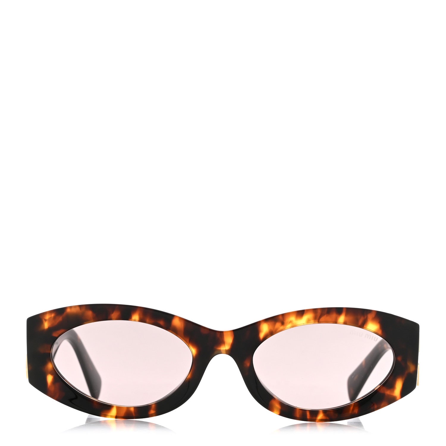 Miu Miu Acetate Oval Glimpse Sunglasses SMU11W Tortoise 2 of 8