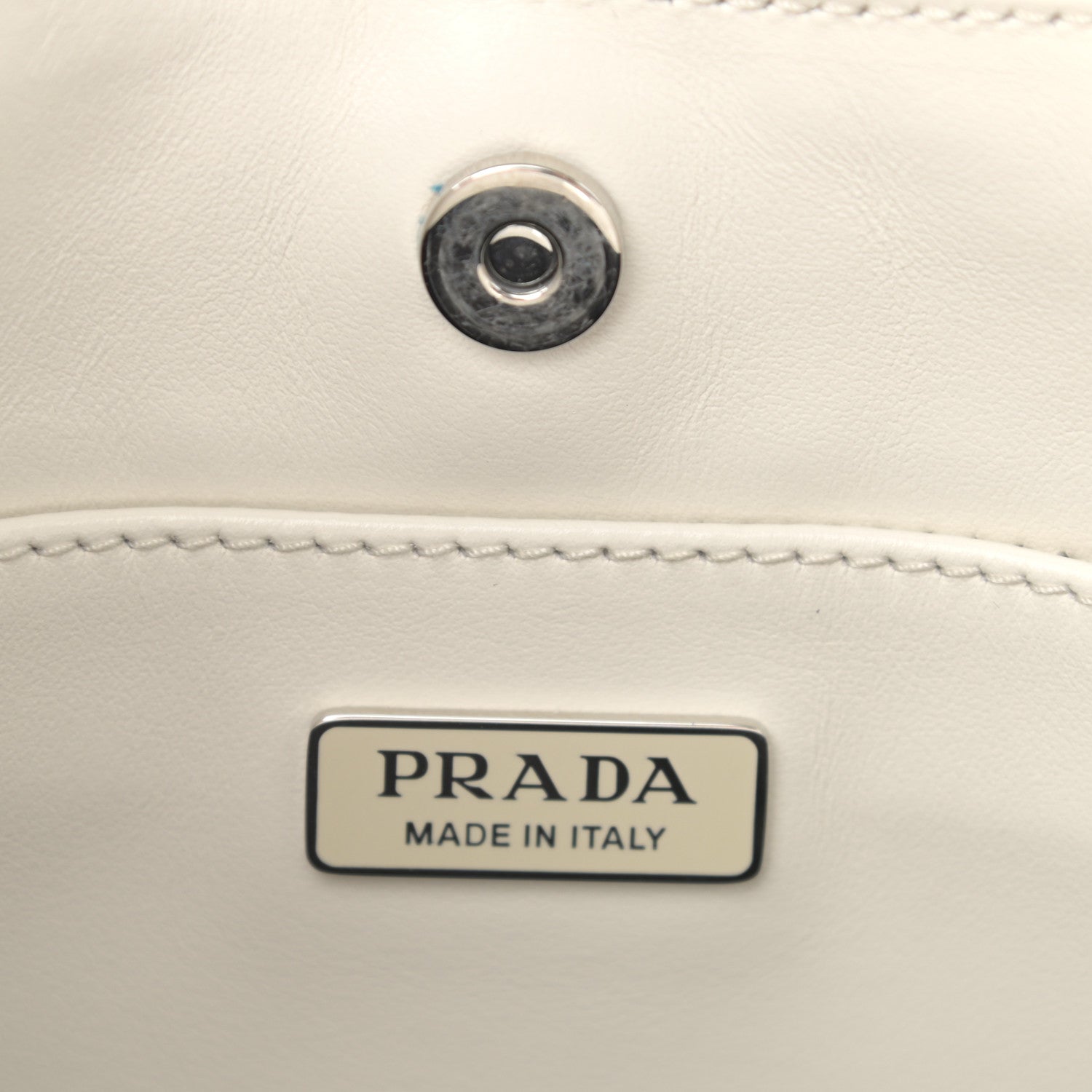 Prada Spazzolato Cleo Shoulder Bag White 6 of 10
