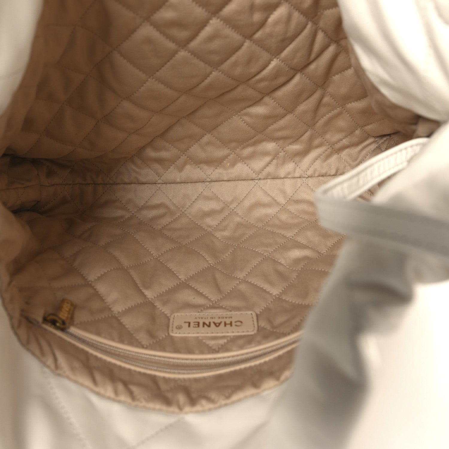 Chanel Shiny Calfskin Quilted Small Chanel 22 White 6 of 12