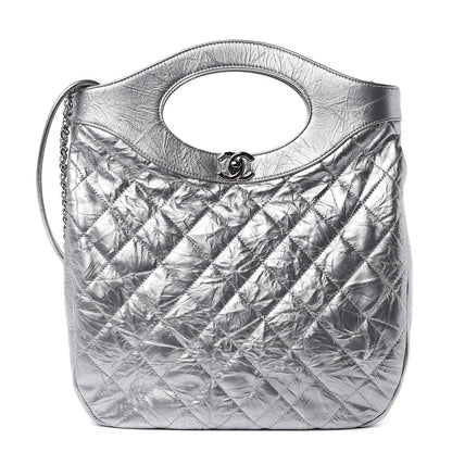 Chanel Metallic Crumpled Calfskin Small 31 Shopping Bag Silver 1 of 9
