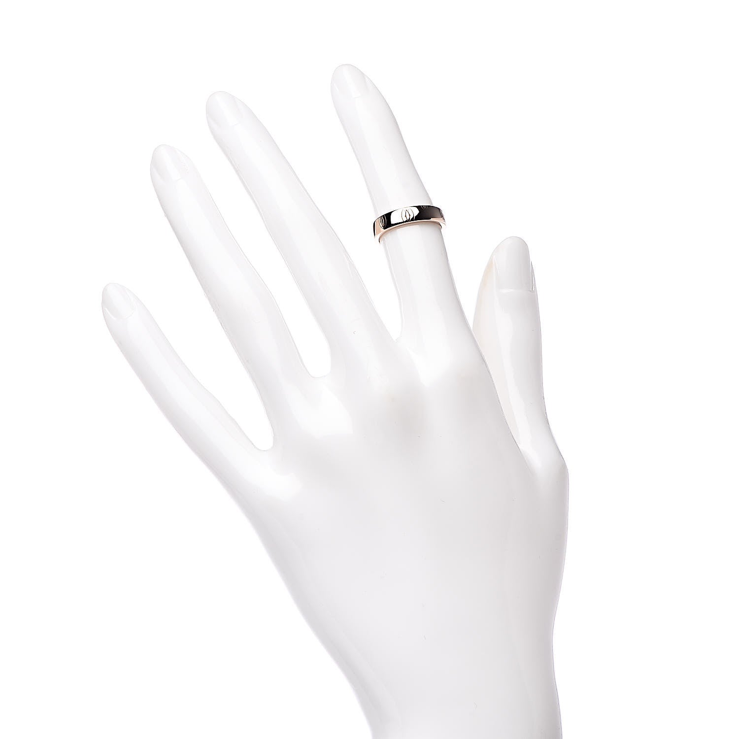 Cartier 18K Pink Gold 4mm Happy Birthday Band Ring 47 4 2 of 4