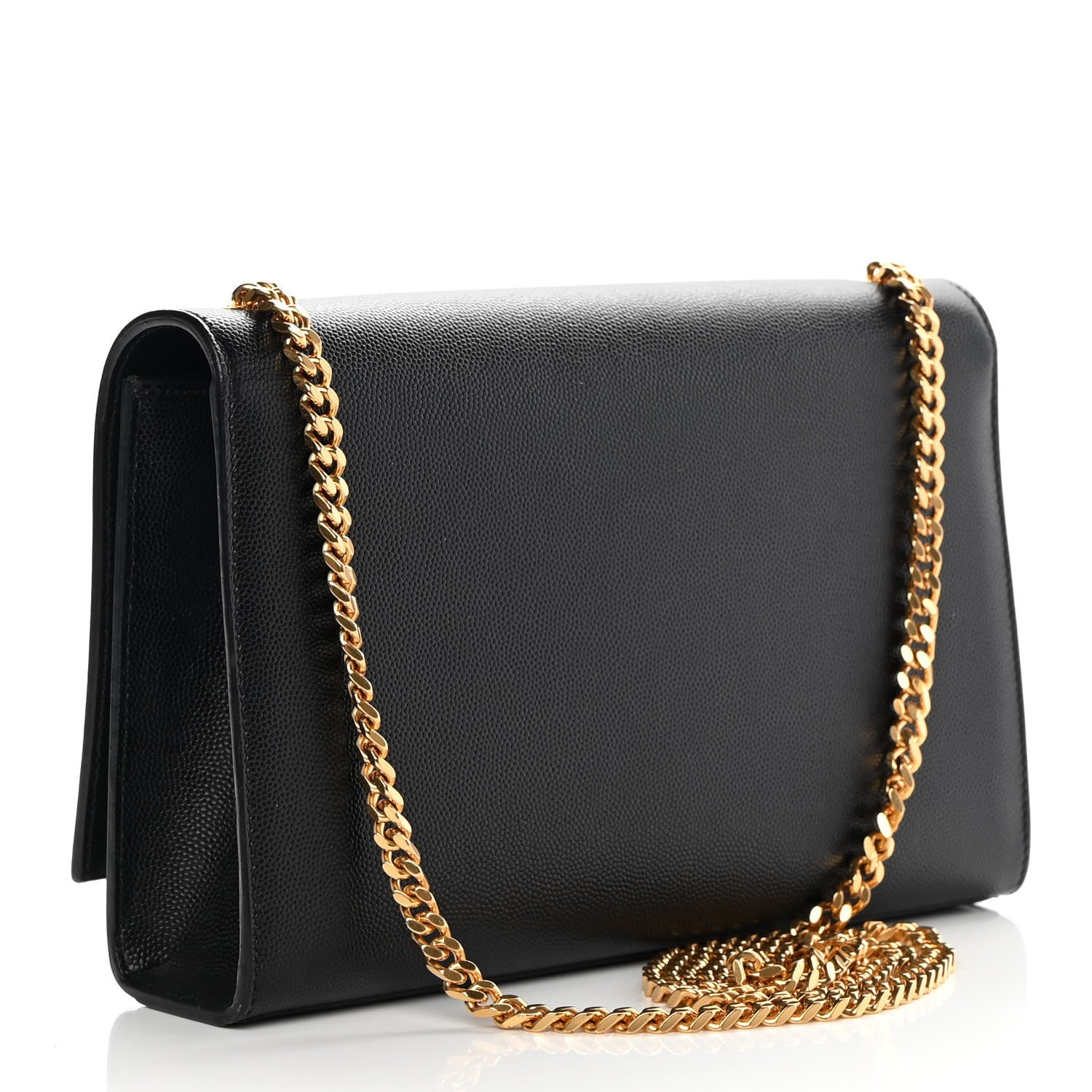 Saint Laurent Grain De Poudre Medium Classic Monogram Kate Satchel Black 3 of 14