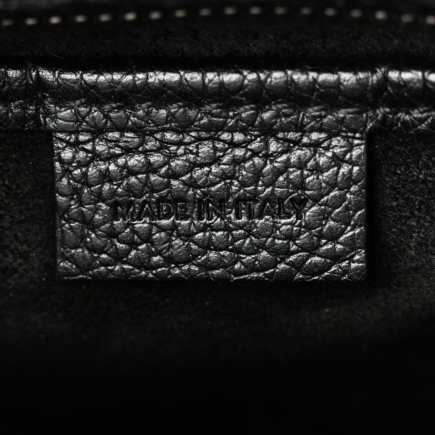Drummed Calfskin Nano Luggage Black