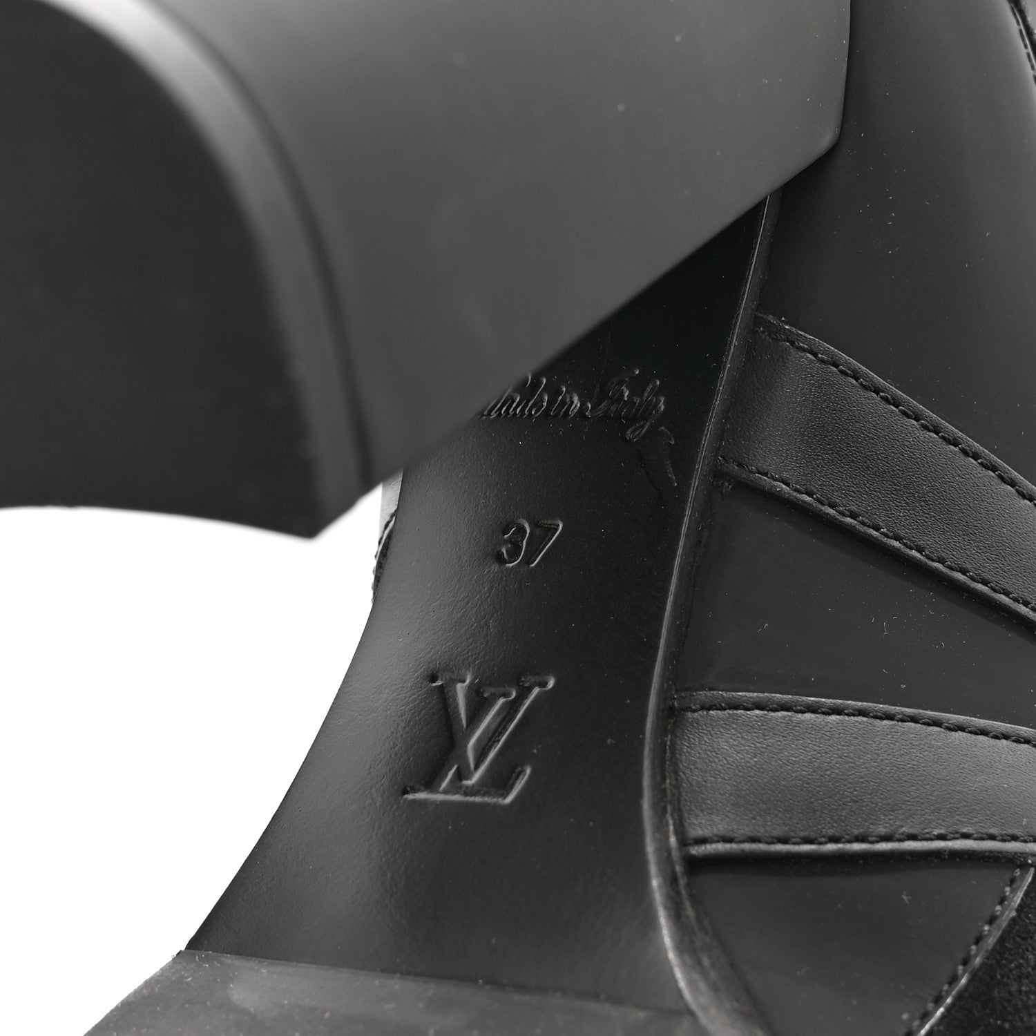 Louis Vuitton Suede Calfskin Monogram Star Trail Ankle Boots 37 Black 6 of 9