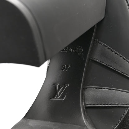 Louis Vuitton Suede Calfskin Monogram Star Trail Ankle Boots 37 Black 6 of 9