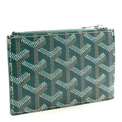 Goyard Goyardine Bourbon Zipped Card Holder Green 3 of 7