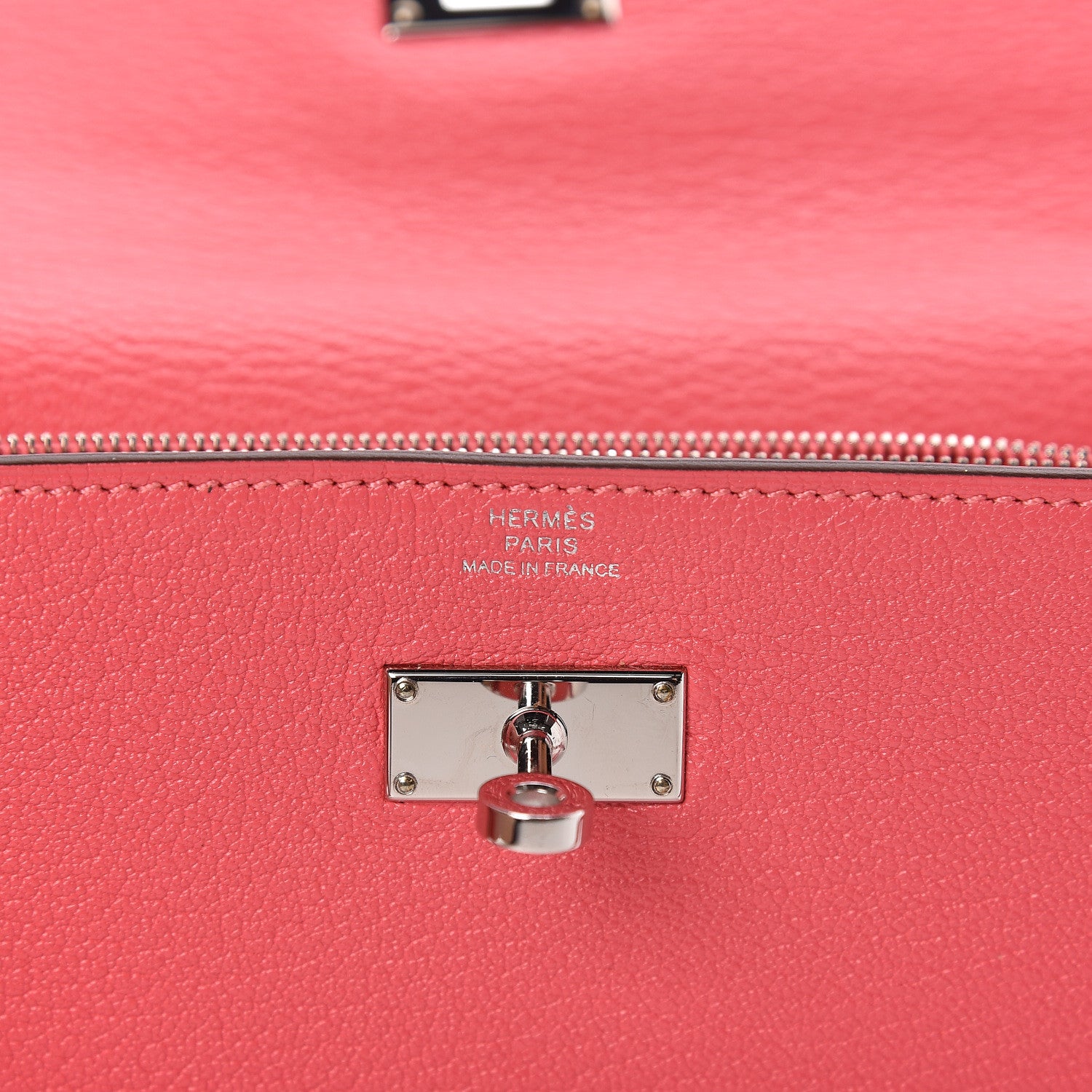 Hermes Chevre Mysore Kelly Longue Wallet Rose Lipstick 6 of 10