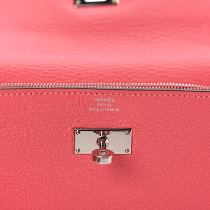 Hermes Chevre Mysore Kelly Longue Wallet Rose Lipstick 6 of 10