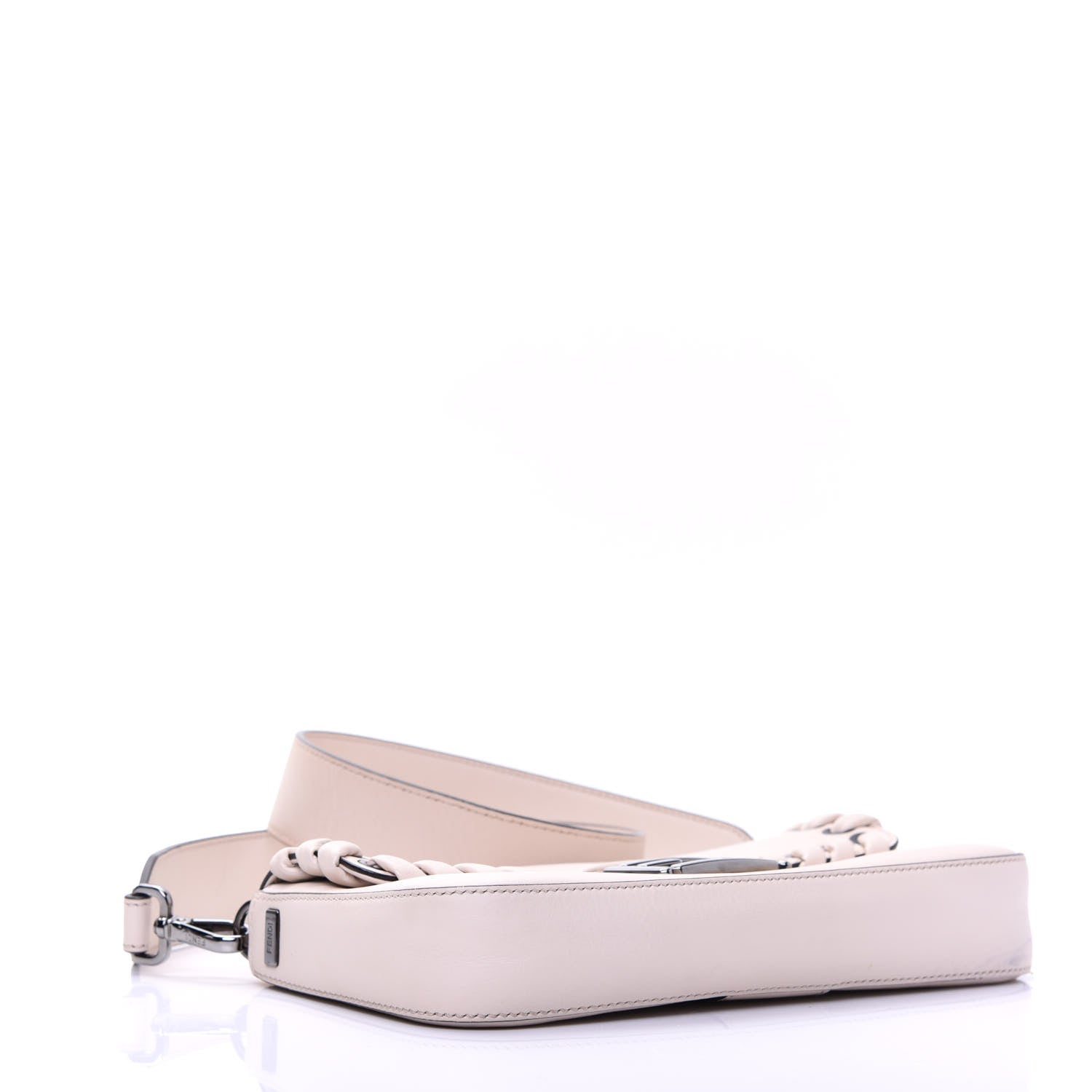 Fendi Vitello Dolce Lace Up Baguette Camelia 5 of 19