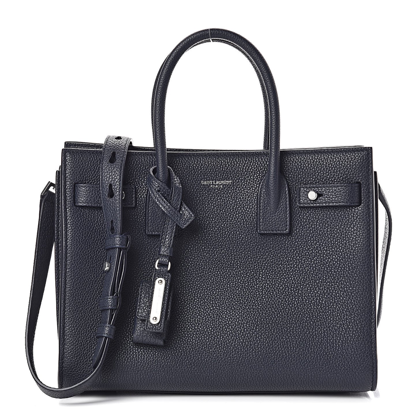 Grained Calfskin Baby Supple Sac De Jour Navy