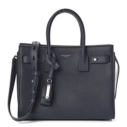 Saint Laurent Grained Calfskin Baby Supple Sac De Jour Navy 1 of 8