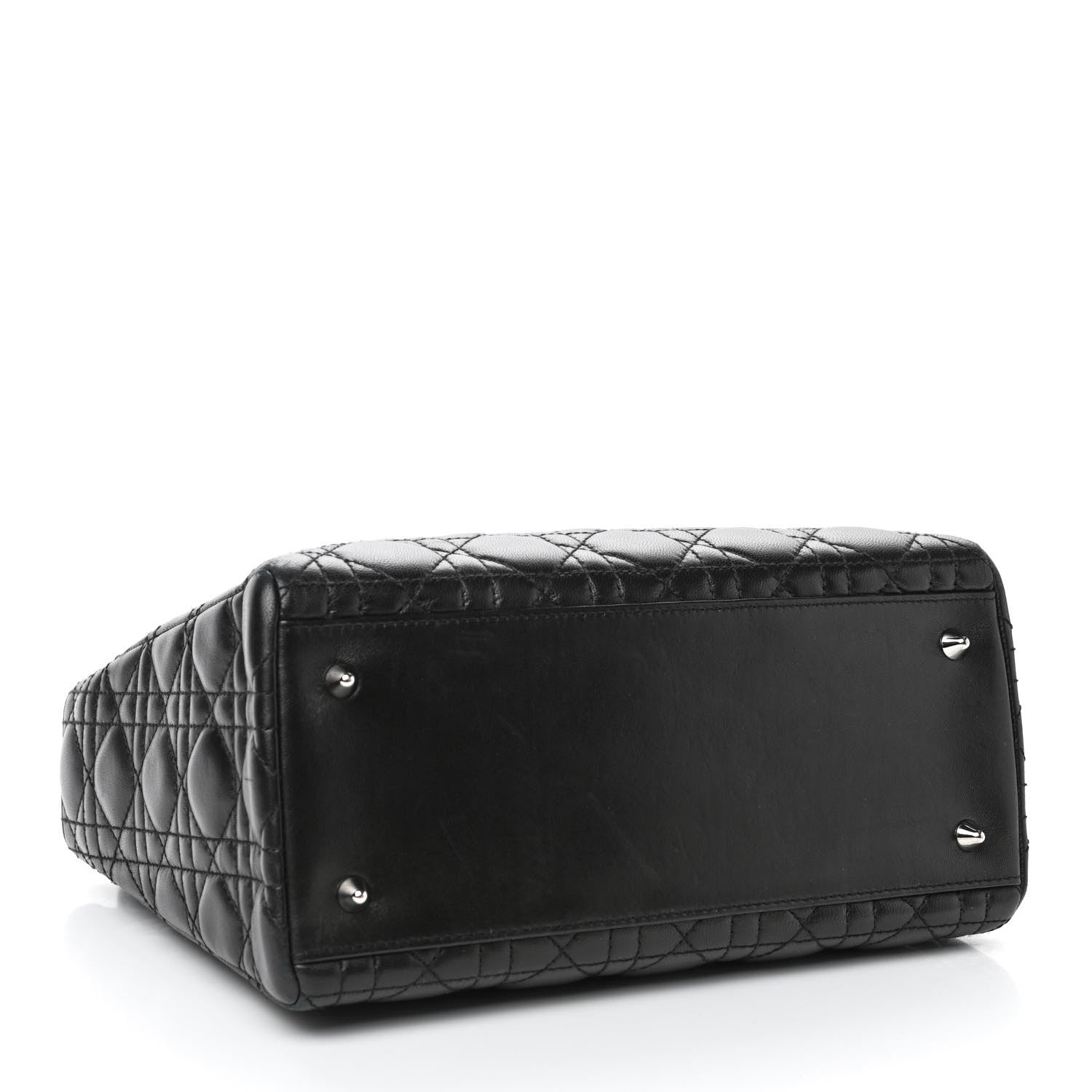 Christian Dior Lambskin Cannage Medium Lady Dior Black 3 of 4