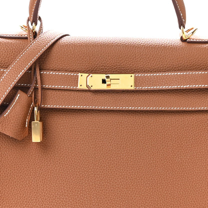 Hermes Togo Kelly Retourne 32 Gold 8 of 11