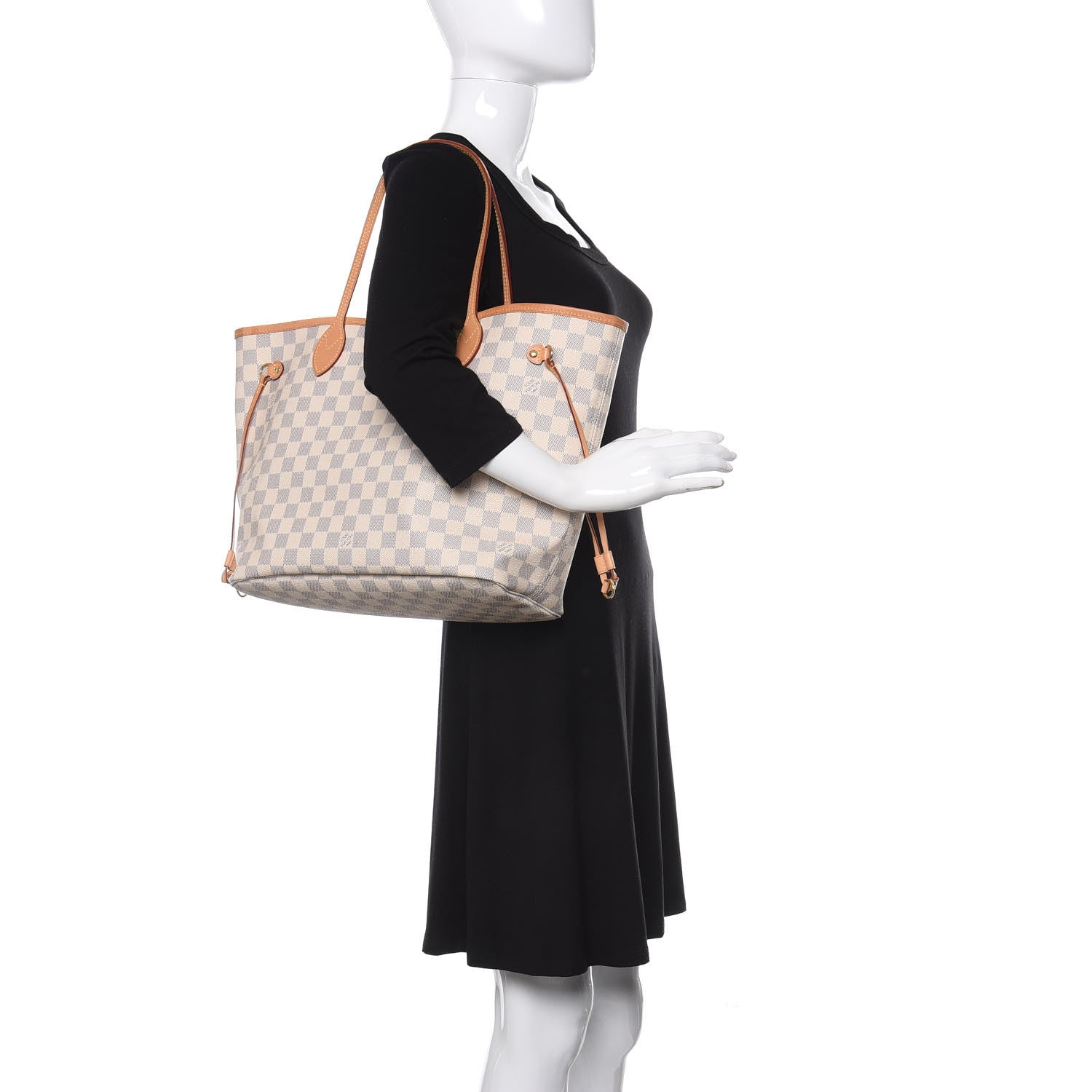 Louis Vuitton Damier Azur Neo Neverfull MM Rose Ballerine 2 of 11