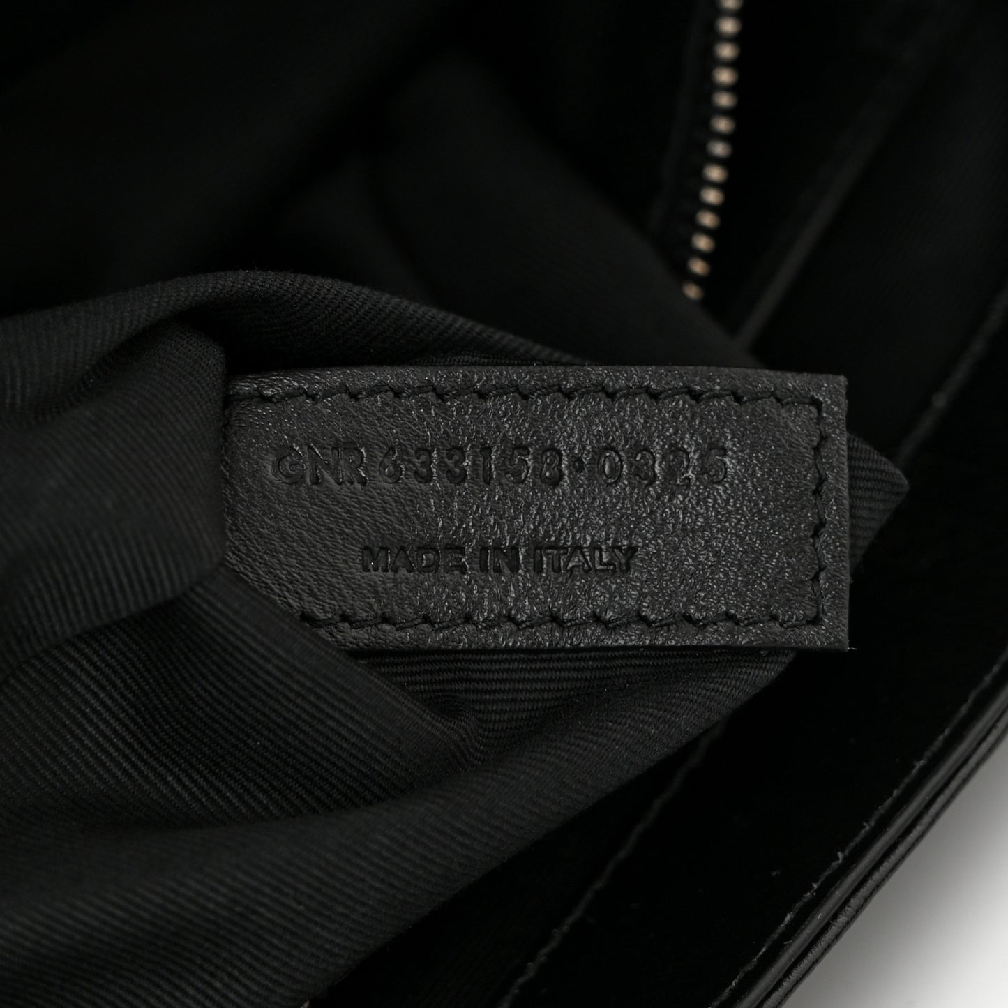Crinkled Calfskin Matelasse Monogram Medium Niki Chain Satchel Black