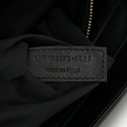 Saint Laurent Crinkled Calfskin Matelasse Monogram Medium Niki Chain Satchel Black 7 of 10