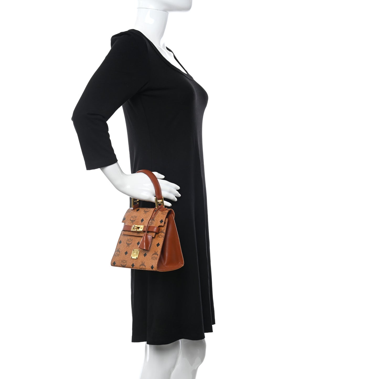 Visetos Heritage Top Handle Satchel Cognac