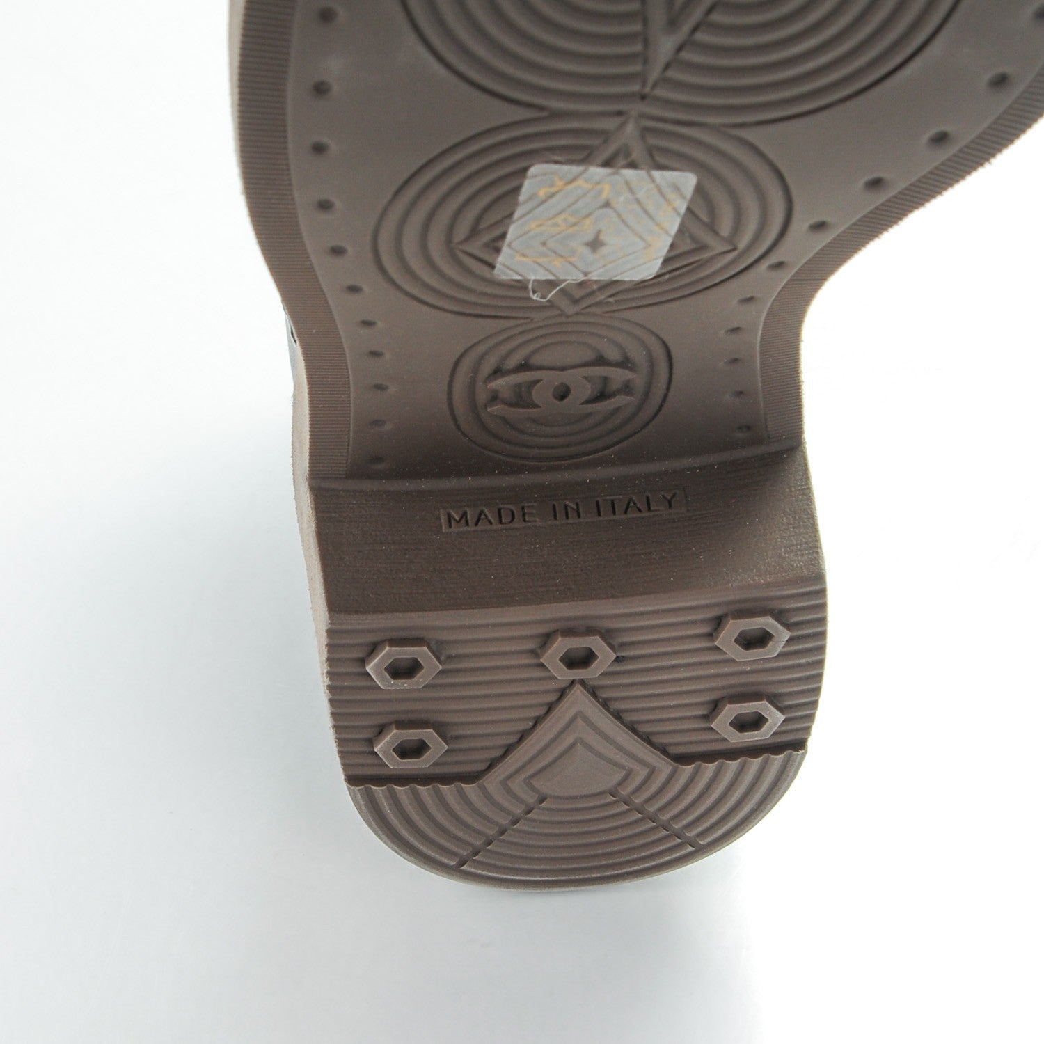 Chanel Calfskin Lace Up CC Boots Black 6 of 7