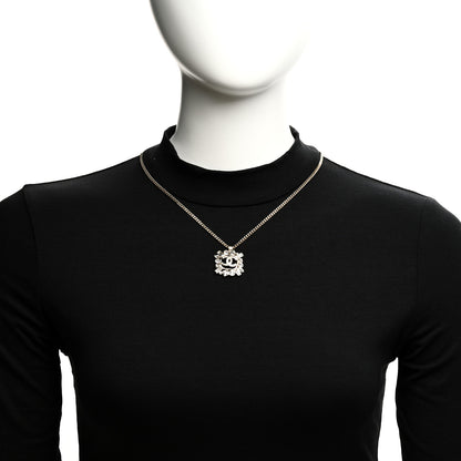 Chanel Crystal Baguette CC Necklace Gold 2 of 5